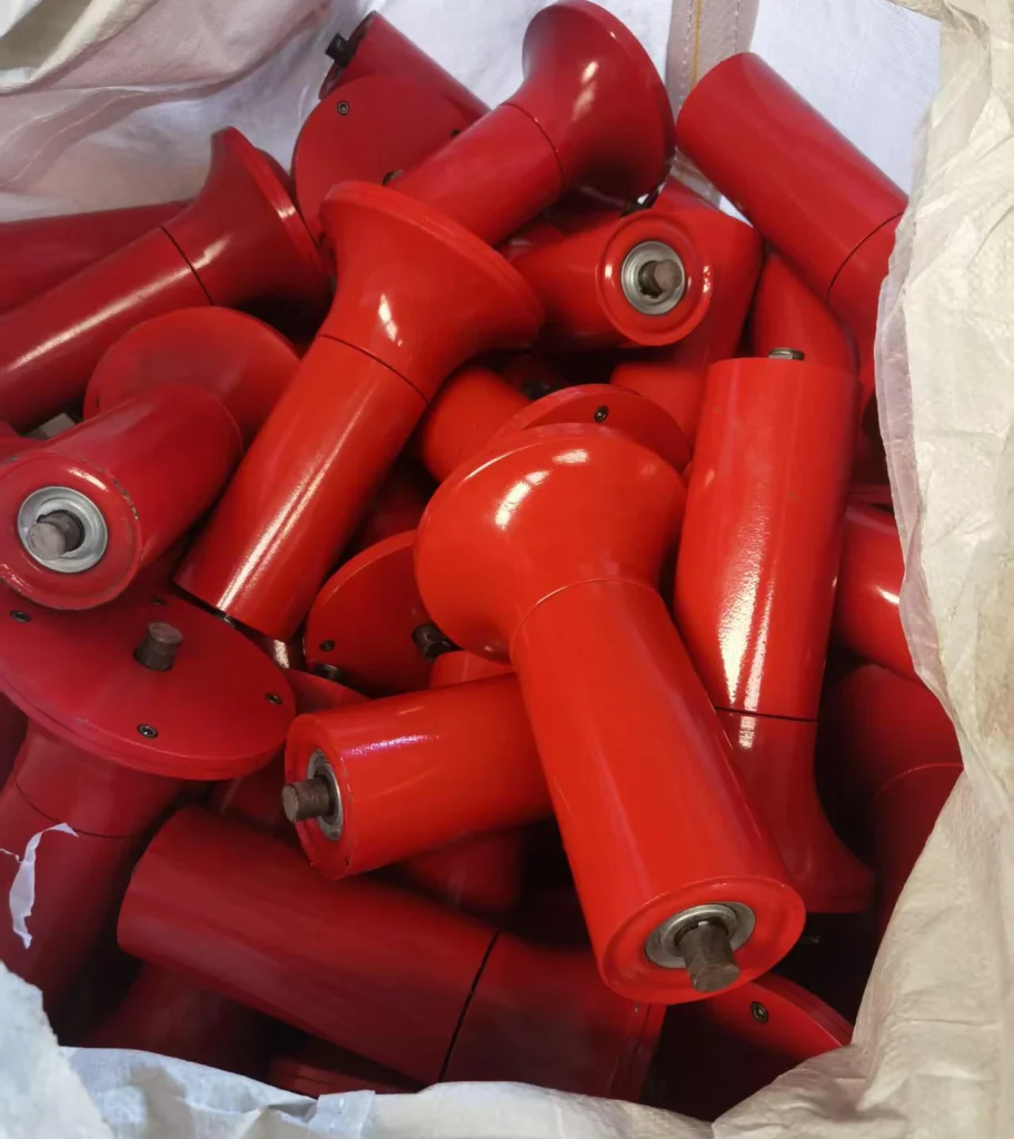 Heavy-duty Tapered Idlers for belt conveyor tracking correction and alignment in mining facilities
