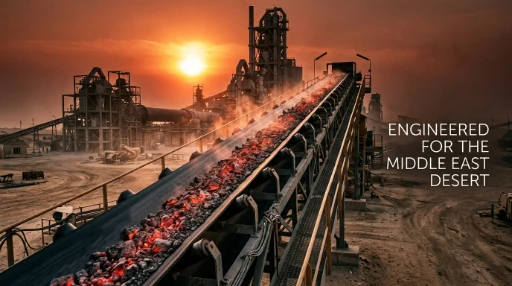 conveyor belt design service for high temperature middle east cement plants